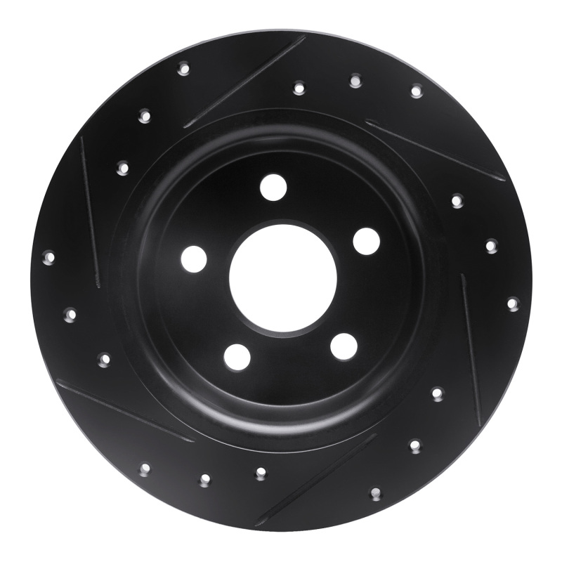 Ford Transit Connect Brake Rotor (1) - Rear Right - R1 Concepts - Drilled & Slotted - Black - `18-`23